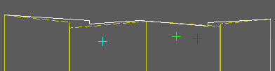 Design cross section drawn as a 2D Polyline