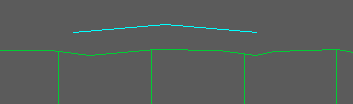 Design 2D Polyline in cyan