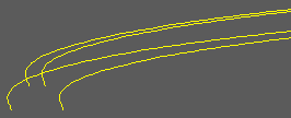 3D Polylines drawn in yellow