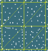 Example random data used to calculate levels at triangle corners