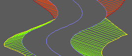 Cut and fill embankment offsets and interfaces drawn as 3D Polylines