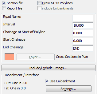 Settings for typical use