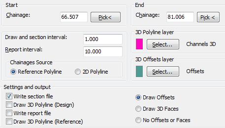 Typical settings but note that the offsets do not need to stay in the drawing.