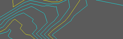 Contours before curve fitting