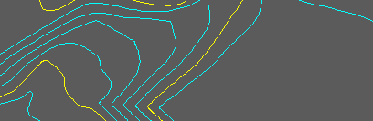 Contours after curve fitting