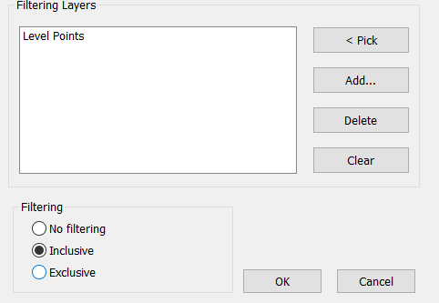 Layer Filter dialog