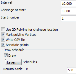 Settings to write .csv file and draw a schedule