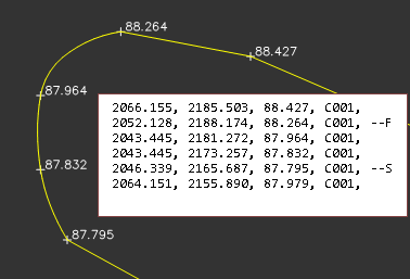 Sample of Curve Fitting of a 3D polyline.